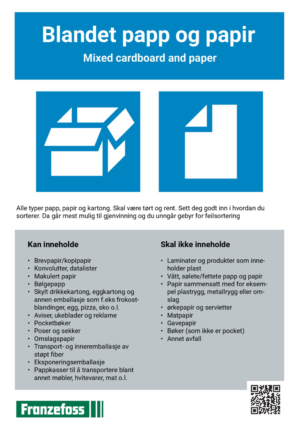 Blandet papp og papir